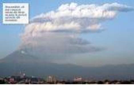 Spectacol vulcanic oferit de Popocatepetl