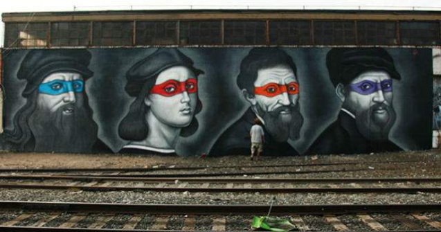 Testoasele ninja transformate in pictorii dupa care au fost numite