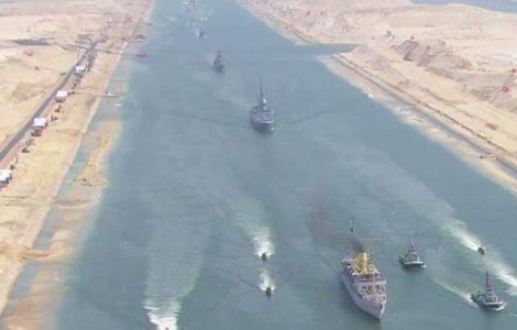  Video  Egiptul a inaugurat segmente largite ale Canalului Suez