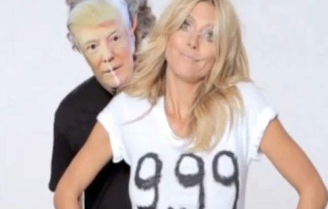  Video  Heidi Klum, replica geniala data lui Donald Trump
