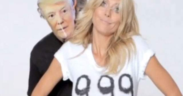  Video  Heidi Klum, replica geniala data lui Donald Trump