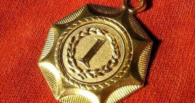 Echipajul masculin de canoe-4 al Romaniei, medaliat cu aur la CM de la Milano