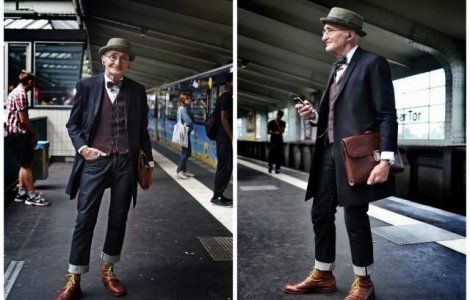 Cel mai stilat bunic: are 104 ani, dar se imbraca mai bine decat tine