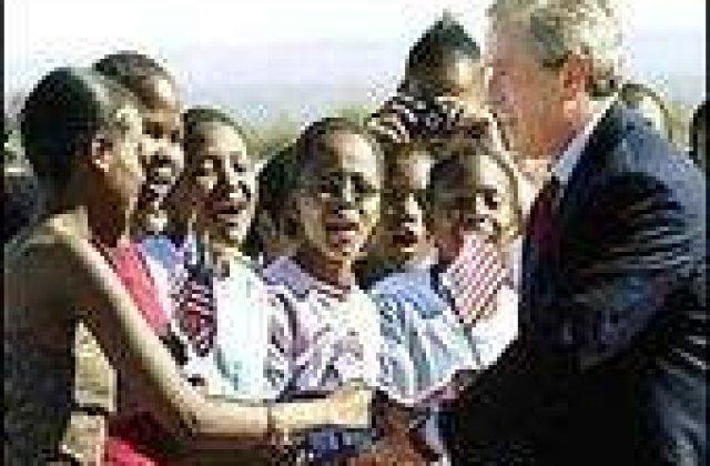 George Bush, in Africa