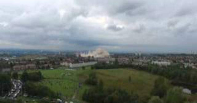 A vrut sa filmeze demolarea unui pod. Ce s-a intamplat