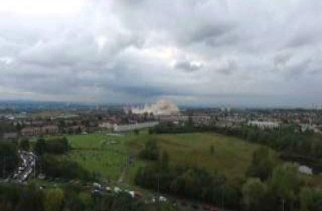 [VIDEO] A vrut sa filmeze demolarea unui pod. Ce s-a intamplat