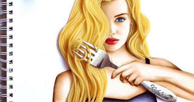 Aceasta artista foloseste obiecte pentru a da viata ilustratiilor