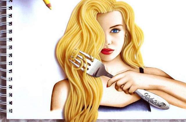 [FOTO] Aceasta artista se foloseste de obiecte pentru a da viata ilustratiilor