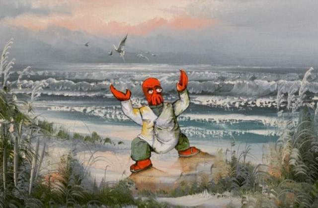 [FOTO] Metoda ingenioasa prin care un artist transforma tablourile vechi in opere inedite. Uite ce face