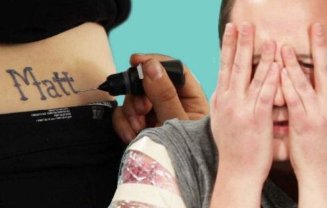 Amuzant: Si-au pacalit partenerii ca si-au facut tatuaje cu numele lor