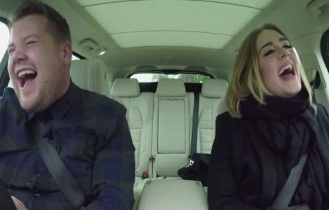  Video  Trebuie sa o vezi pe Adele facand karaoke in masina lui James Corden