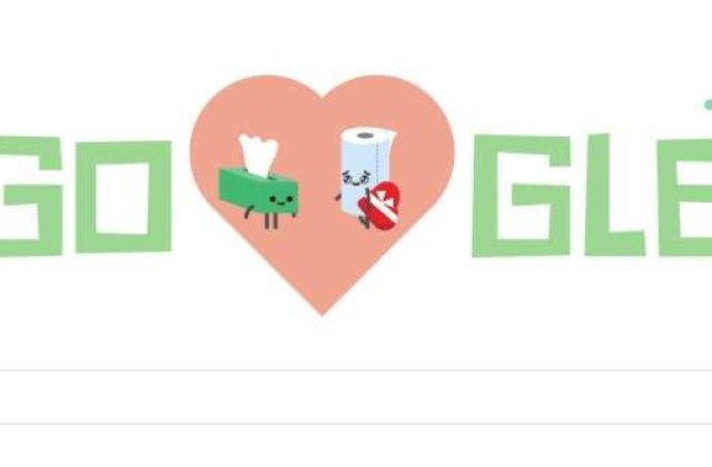 Google va ureaza "Happy Valentine&#39;s Day! ", printr-un logo special
