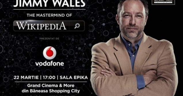 Fondatorul Wikipedia, vine pe 22 martie la Bucuresti