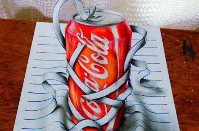 [FOTO] Cand arta prinde viata: iluzii 3D in creion