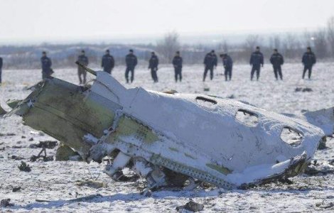 Cutiile negre ale avionului Flydubai, prabusit in Rusia, grav avariate