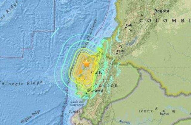 Un nou cutremur de 6,2 grade, in largul coastei Ecuadorului