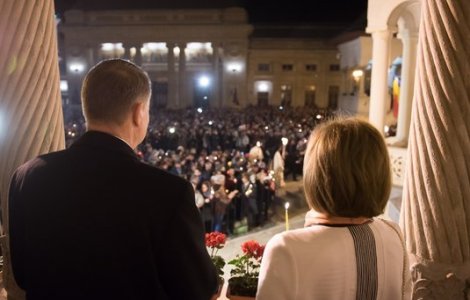 Iohannis a asistat la Slujba Invierii din balconul Patriarhiei