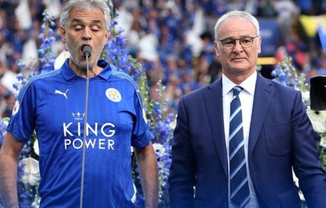  Video  Sarbatoare la Leicester! Andrea Bocelli, serenada pentru Claudio Ranieri
