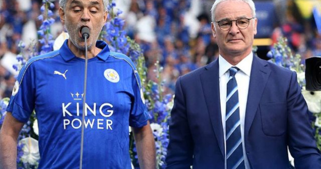Sarbatoare la Leicester! Andrea Bocelli, serenada pentru Ranieri