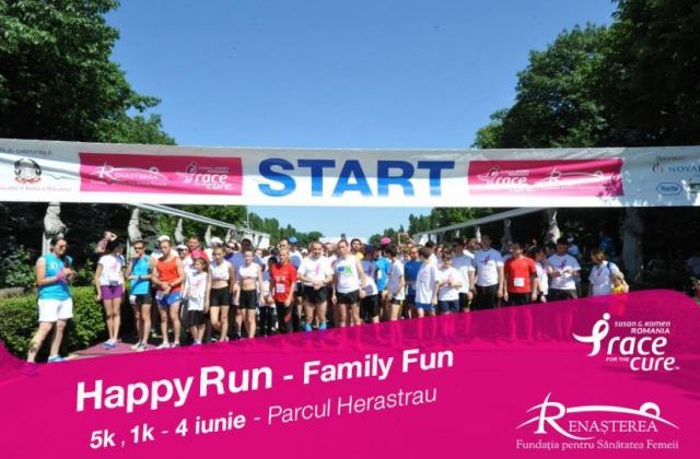 Crosul caritabil "Happy Run-Race for the Cure Romania" va avea loc 4 iunie
