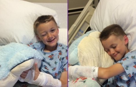 Baiatul de 7 ani diagnosticat cu cancer