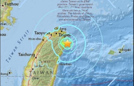Cutremur cu magnitudinea de 5,6 grade in nord-estul Taiwanului