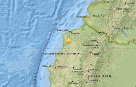 Cutremur cu magnitudinea de 6,7 grade in vestul Ecuadorului