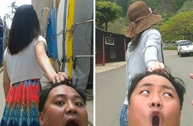 [FOTO] Acest cuplu parodiaza proiectul #FollowMeTo. Imaginile sunt ilare