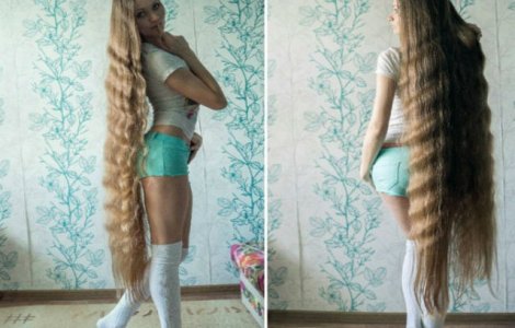 Aceasta tanara are cel mai lung par pe care l-ai vazut vreodata