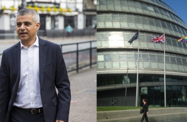 Primarul musulman al Londrei a arborat steagul LGBT pe Primarie