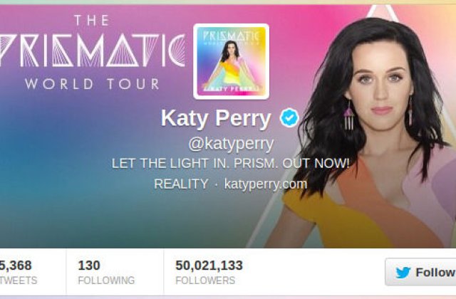 Un roman i-a spart contul de Twitter al cantaretei Katty Perry