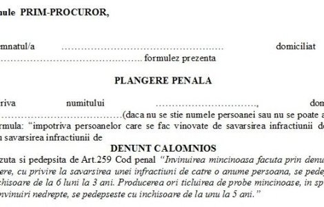 Cum depuneti un denunt sau o plangere penala