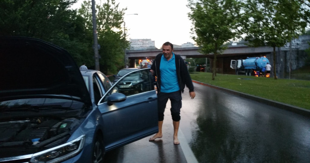 Moise Guran, unul dintre "victimele" potopului din Capitala