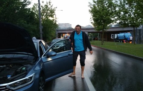 Moise Guran, unul dintre "victimele" potopului din Capitala