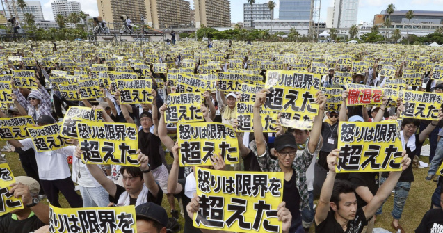 Japonezii protesteaza impotriva bazelor americane
