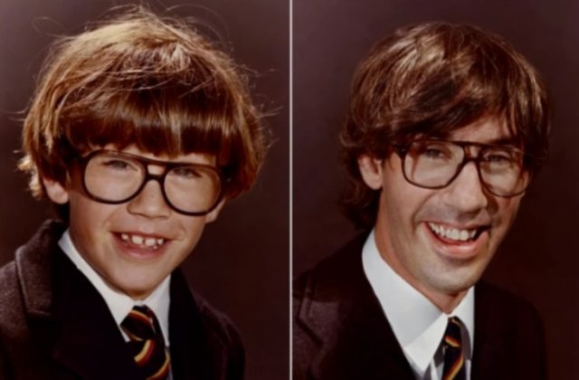 Gaseste diferentele! Cele mai bune fotografii din copilarie, reconstituite la maturitate