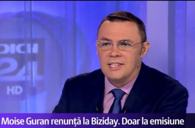 Moise Guran a explicat de ce a renuntat la emisiunea Biziday
