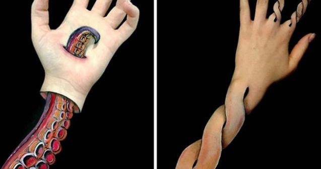 Cele mai tari iluzii optice realizate prin pictura pe corp