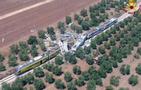 Bilantul accidentului feroviar din sudul Italiei a ajuns la 27 de morti si 50 de raniti