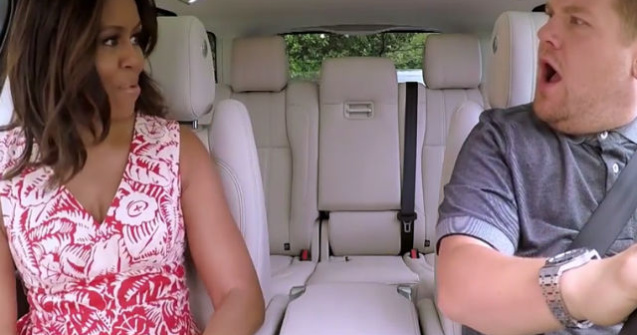 Michelle Obama a aparut in emisiunea lui James Corden, Carpool Karaoke