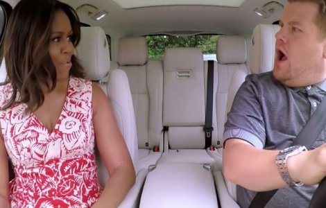 Michelle Obama a aparut in emisiunea lui James Corden, Carpool Karaoke