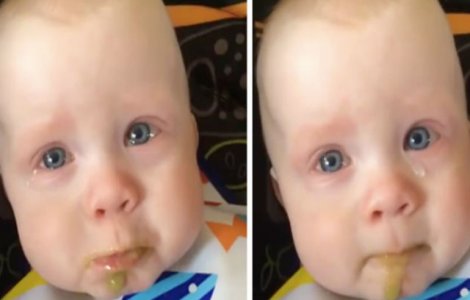 Cum reactioneaza acest bebelus cand mama lui incepe sa cante