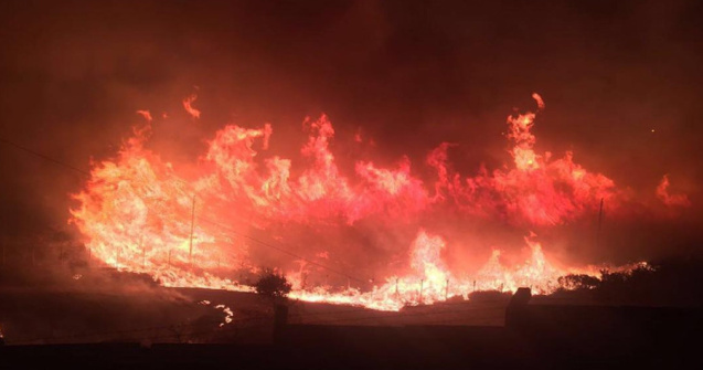  Video  Un incendiu urias a izbucnit langa o baza NATO din Turcia