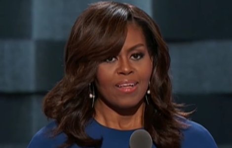  Video  Prima Doamna a sustinut un discurs in favoarea lui Hillary Clinton