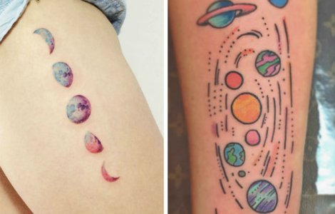 Cele mai frumoase tatuaje inspirate de cosmos