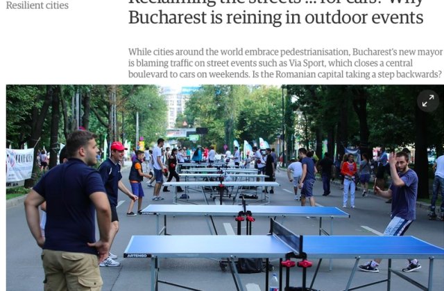 Anularea programului Via Sport de catre Firea a ajuns in The Guardian