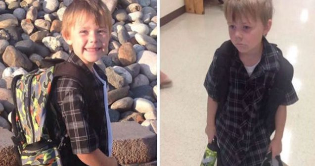  Top  Inainte si dupa prima zi de scoala: 10 fotografii amuzante