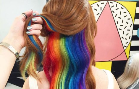 Parul curcubeu ascuns: cel mai nou trend in materie de coafura