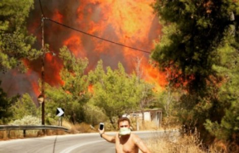 Incendiile de vegetatie care afecteaza insula Thassos au avariat mai multe locuinte