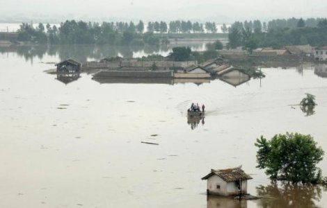 Inundatii in Coreea de Nord: 133 de morti si 395 de persoane disparute
